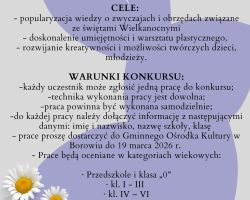 Na zdjęciu regulamin konkursu wielkanocnego