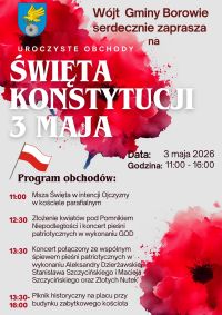 Plakat zapraszający na obchody Święta Konstytucji