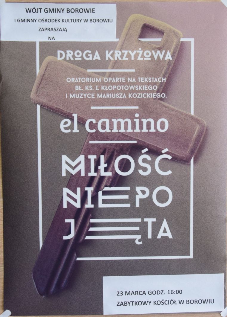 Plakat Oratorium Drogi Krzyżowej