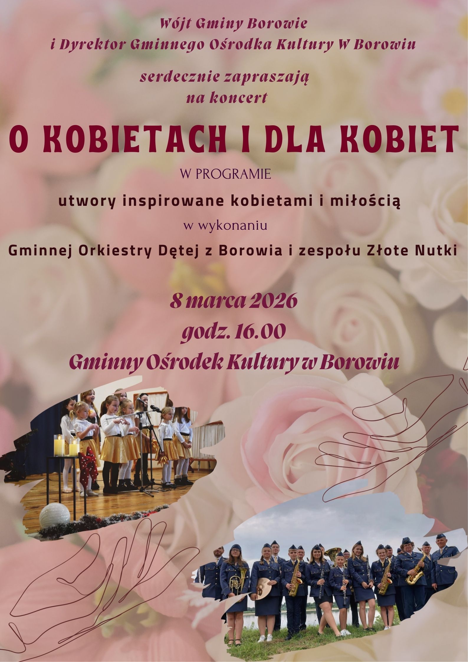 Na zdjęciu plakat zapraszający na Dzień Kobiet